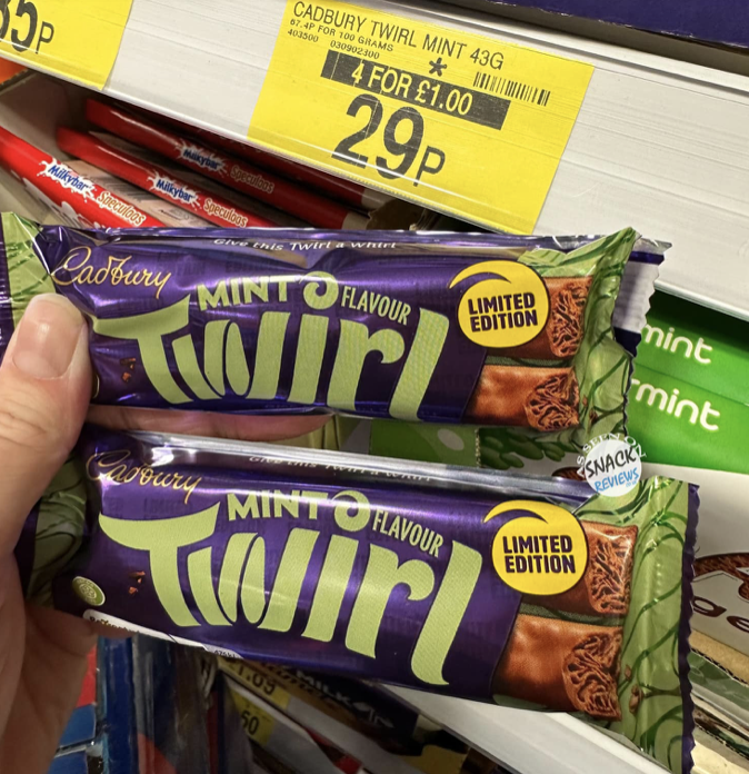 A shopper spotted the chocolate bar selling for just £1 for four at B&M