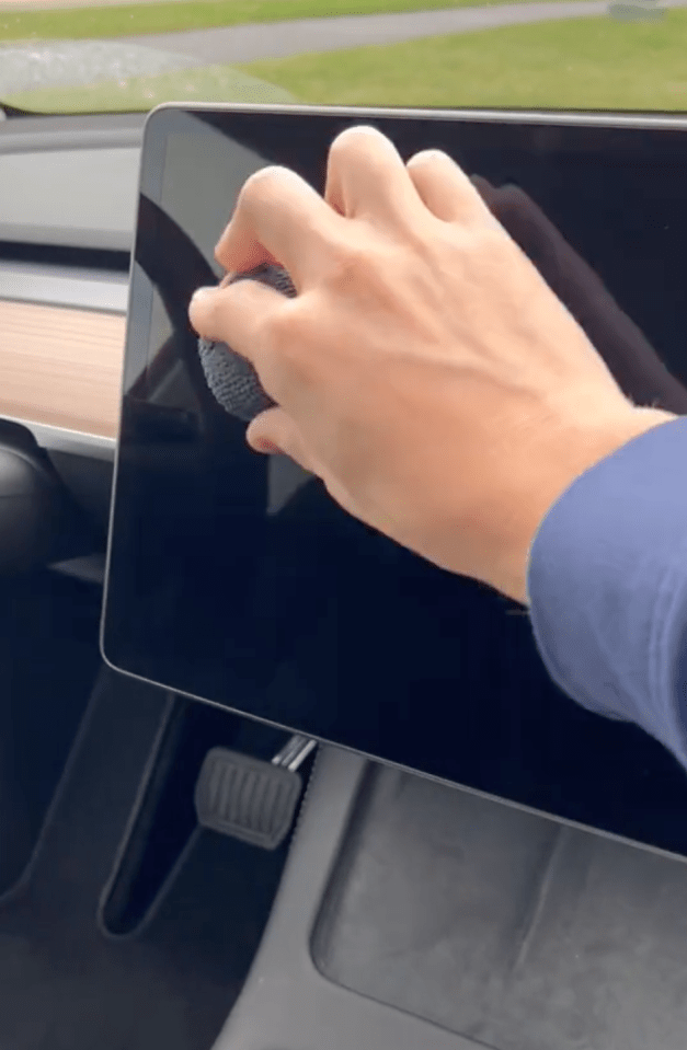 All you need to do is rub the soft cloth against your touchscreen