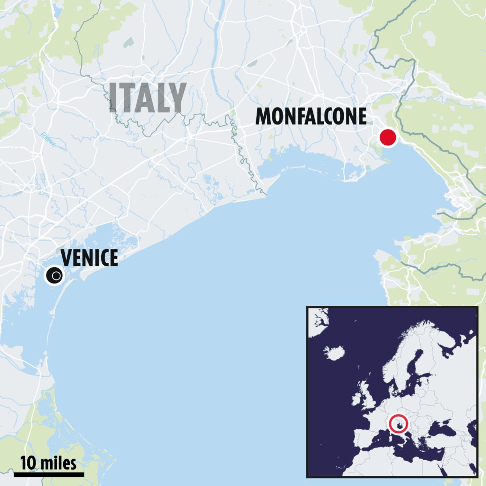 The town in northern Italy is home to state-run shipbuilding firm Fincantieri,