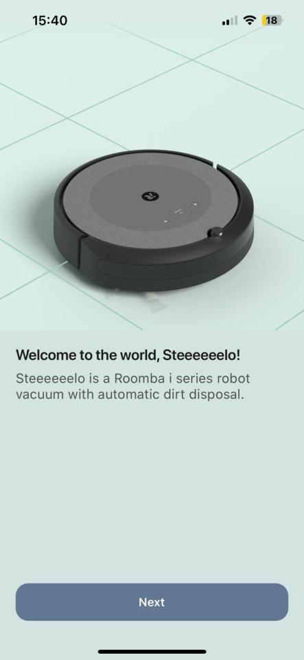 As you might be able to tell, when I chose the name of my Roomba I hadn't yet thought about the fact I'd have to publish screenshots in a national newspaper.