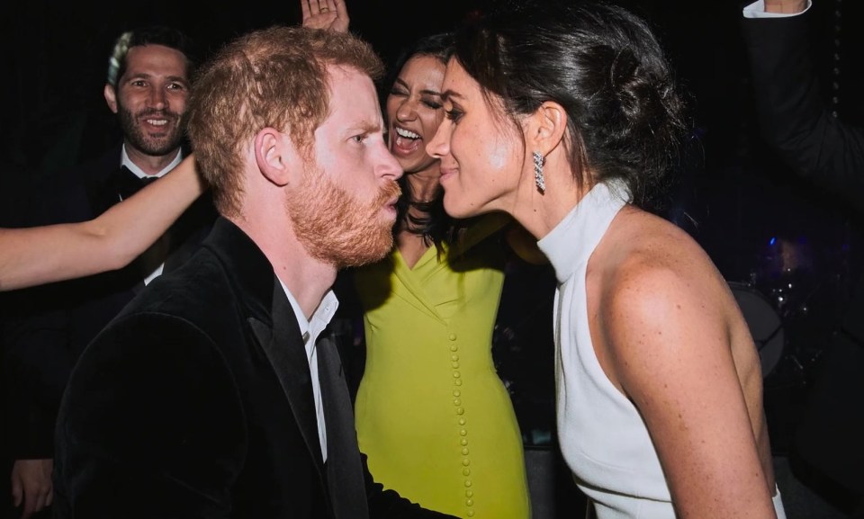 Meghan with her husband Prince Harry in their Netflix documentary