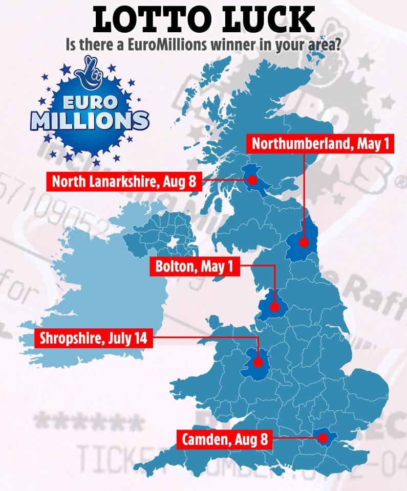 Here are the five winning areas