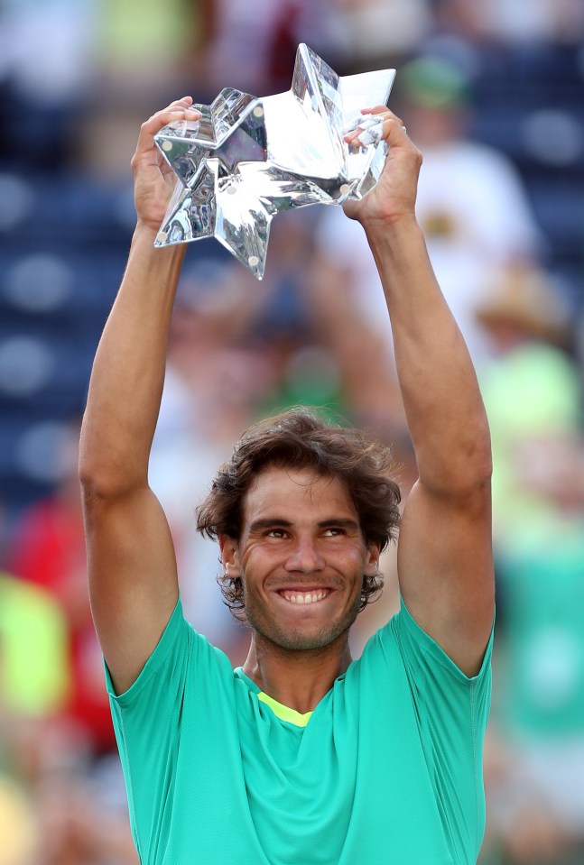 Nadal has won three Indian Wells men's singles event three times