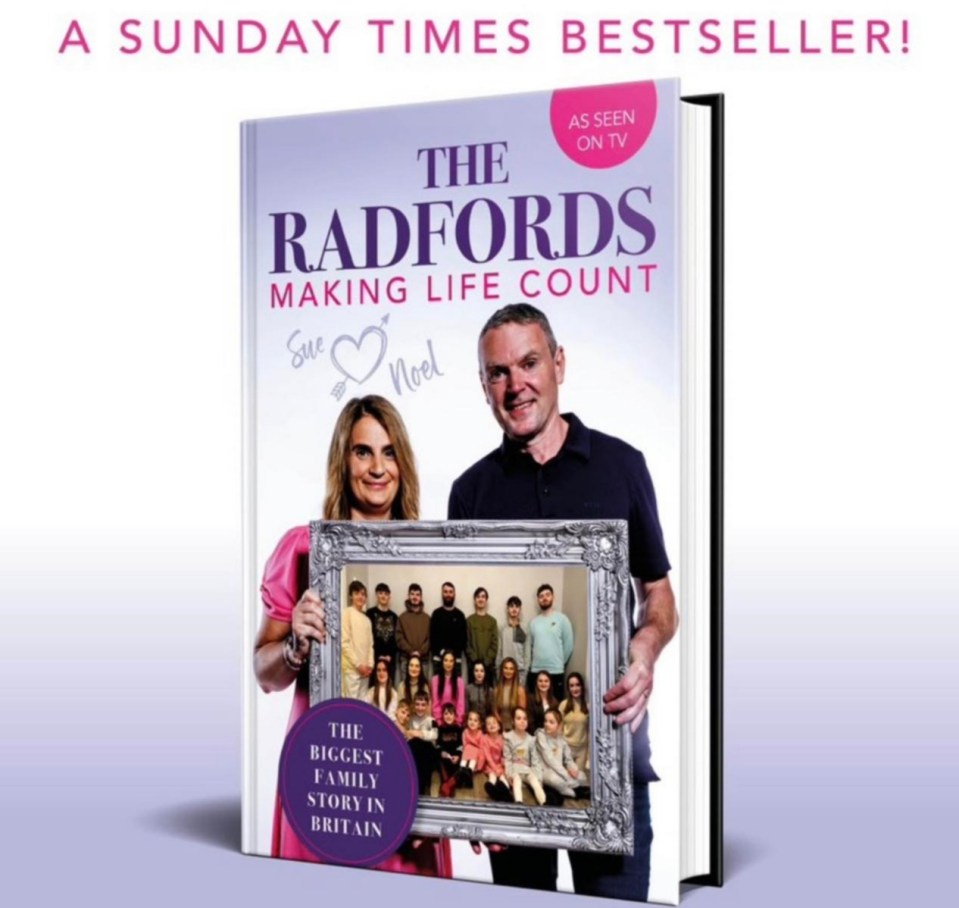 Sue Radford took to Instagram to celebrate after her and Noel’s book made the Sunday Times bestseller list