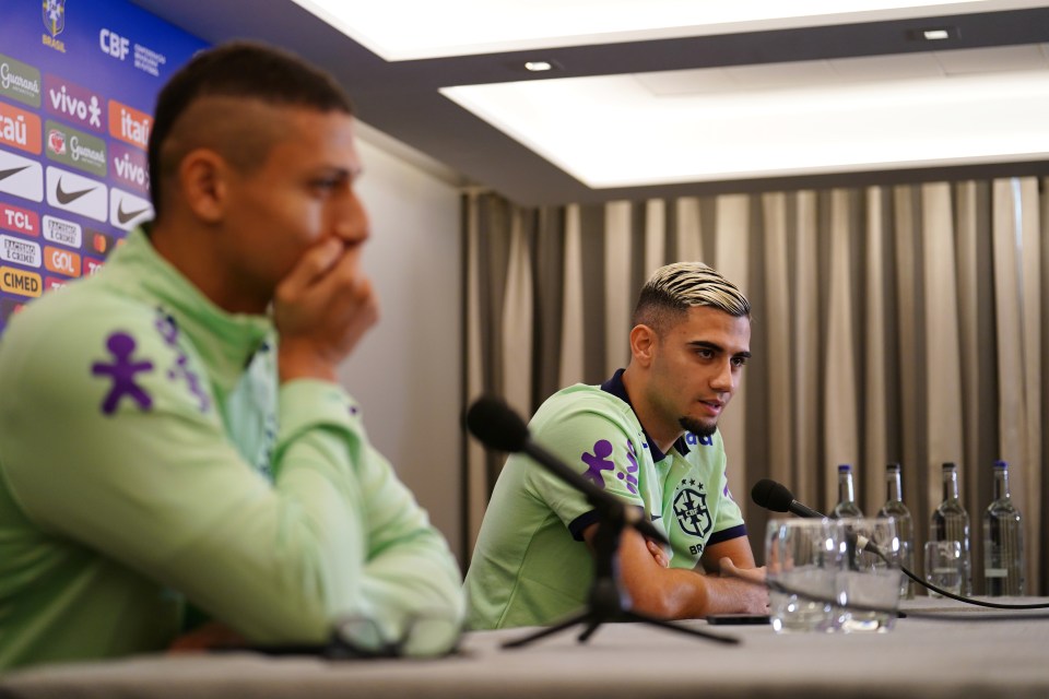 Pereira appeared alongside Richarlison at a press conference