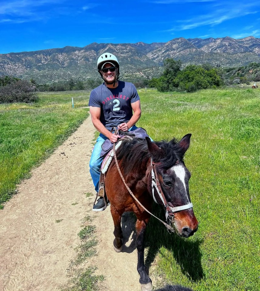 Abbamonte riding a horse in New Jersey - his 28th favourite state