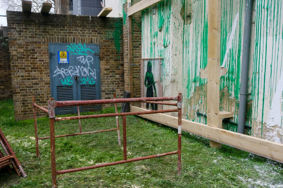 The art appeared on 390 Hornsey Road on March 17 and was later confirmed to be a Banksy on the artist's social media