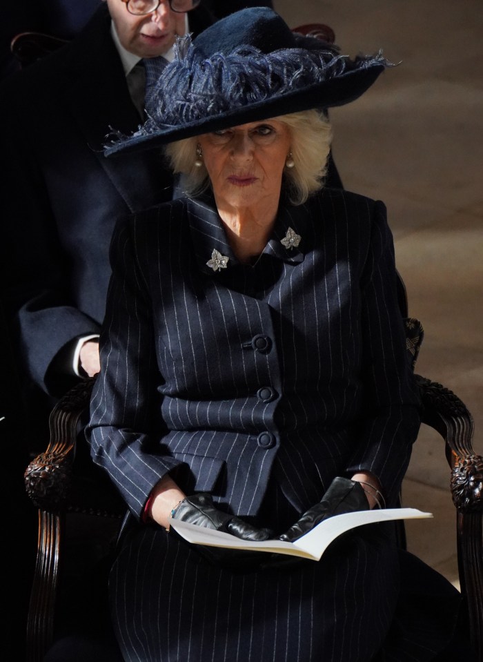 Queen Camilla was at the back of the recent royal group as Prince Andrew made his move