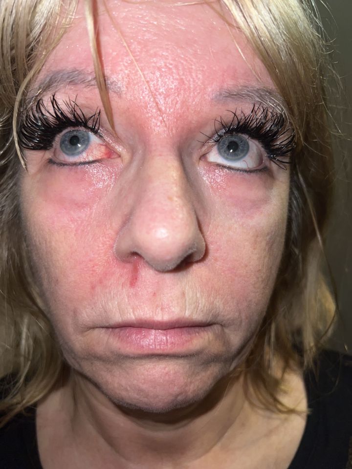 After confronting the beautician via social media, Julie said the lash technician berated her for 'using the toilet twice'