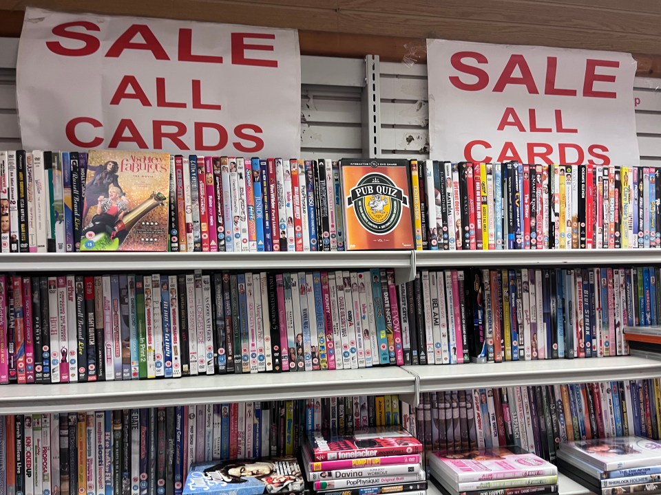 The shop has hundreds of books and DVDs priced at just 20 pence