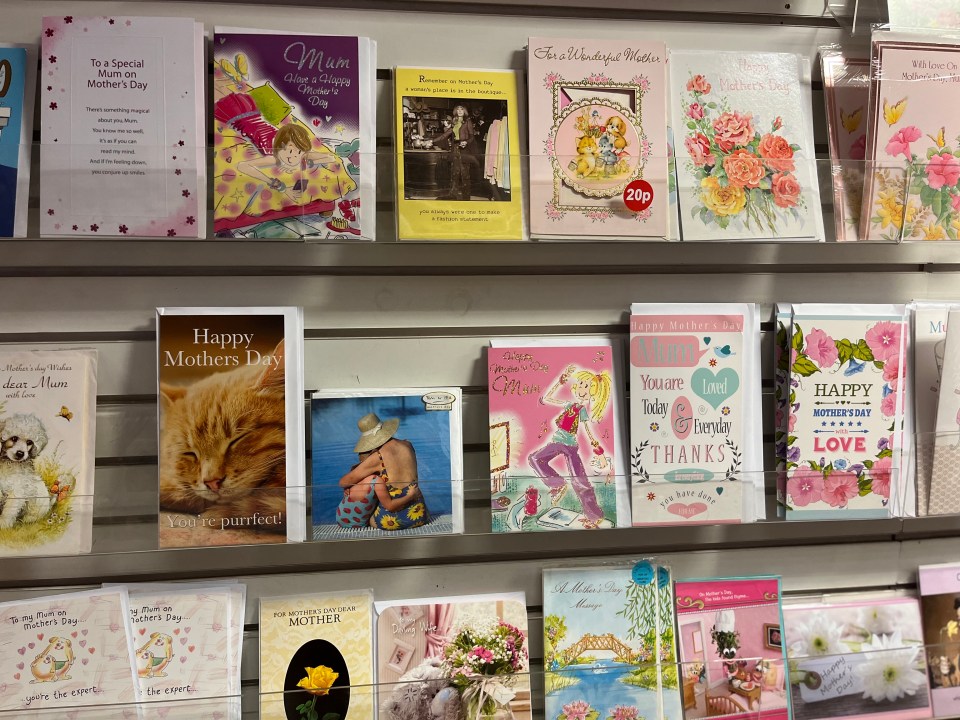 They have a selection of Mother’s Day cards and gifts for just 20p each