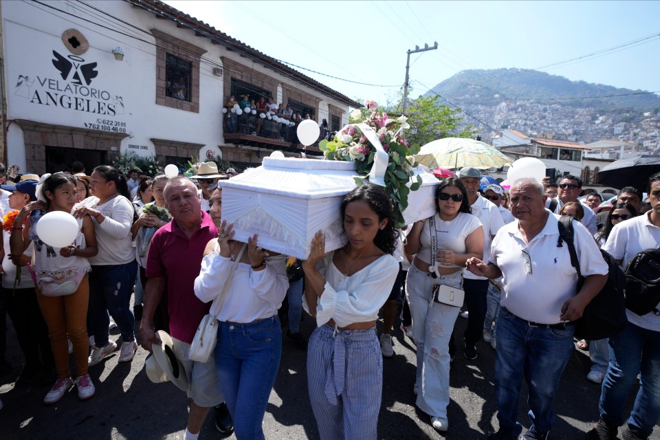 They carried the coffin through the city centre