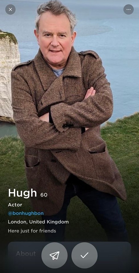 Hugh has a profile on the invite-only matchmaking service, which costs members £20 per month