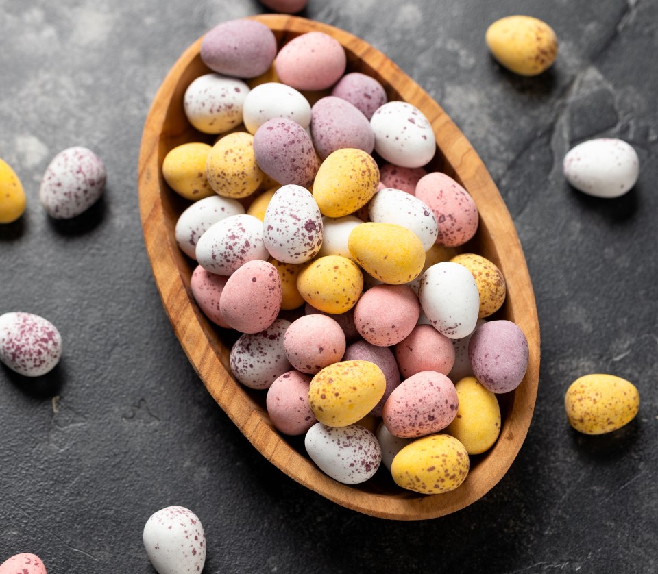 Chocolate mini eggs should also be avoided, as they can be a choking hazard