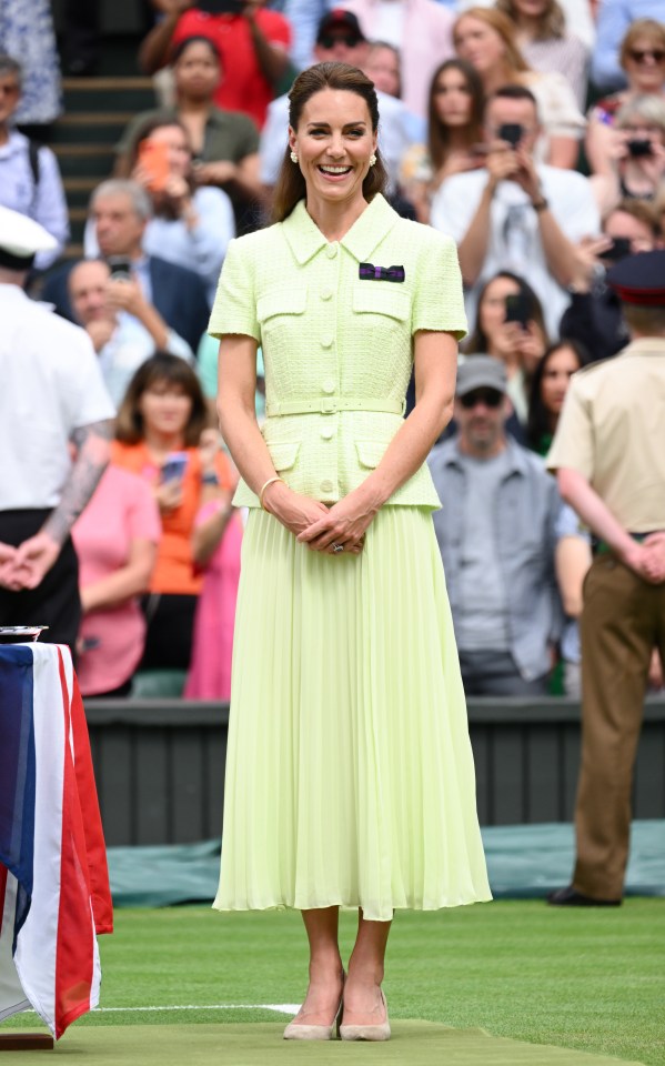 The Princess of Wales attends day thirteen of the Wimbledon Tennis Championships last July