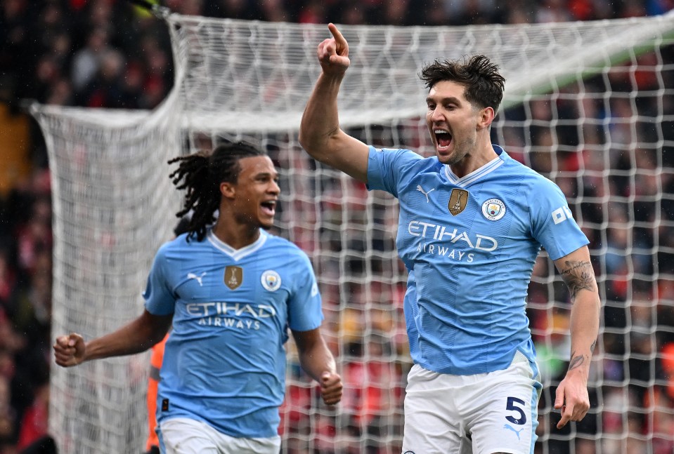 John Stones had given Manchester City a first-half lead