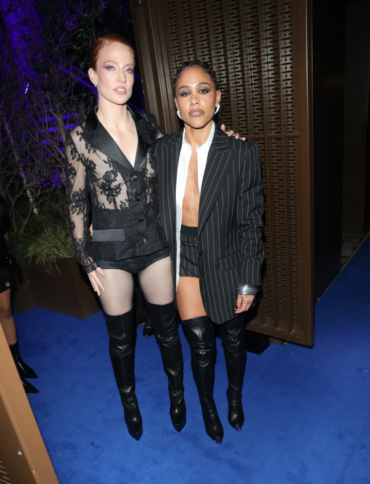 She later changed her outfit as she headed to the after party alongside Jess Glynne