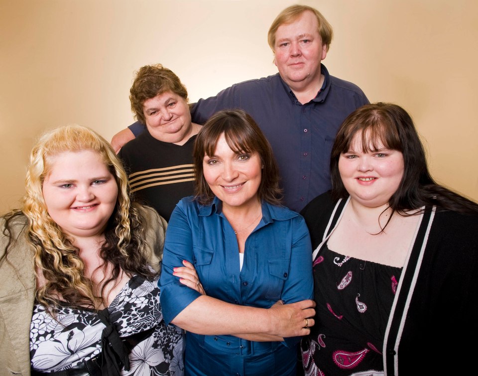 The family appeared on Lorraine Kelly's Big Fat Challenge - which encouraged them to lose weight - in 2009