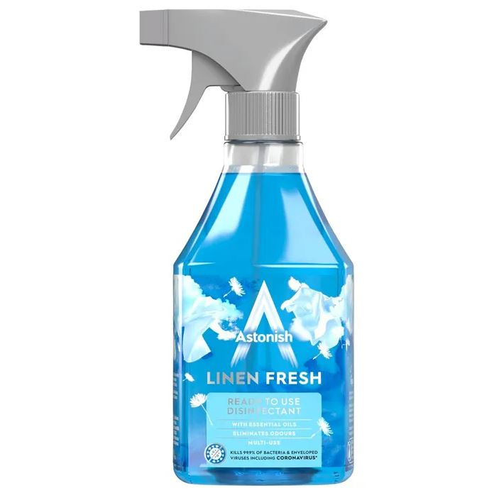 Astonish Linen Fresh disinfectant spray, £1 at poundland.co.uk