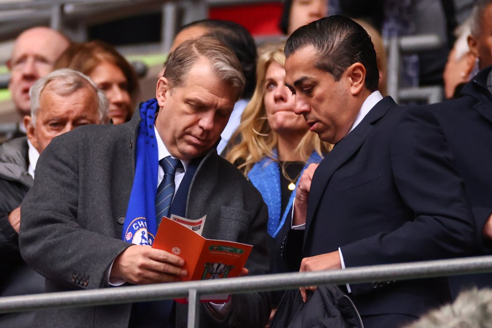 The American was pictured with co-owner Behdad Eghbali at the Carabao Cup Final