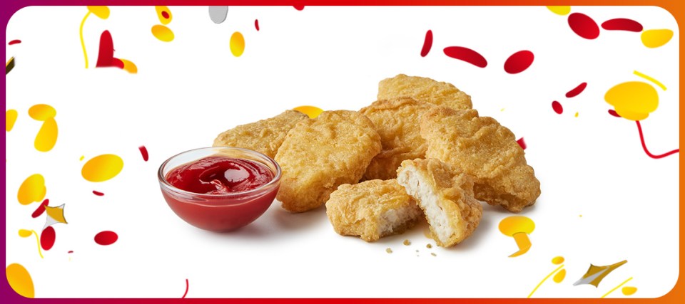 Get a six-piece chicken McNuggets box via the McDonald's app for £1.39 down from £2.78