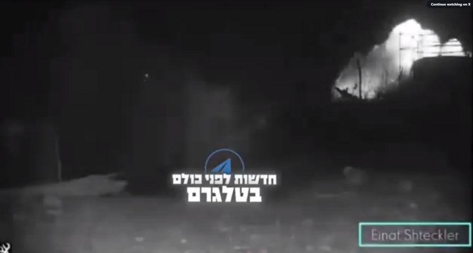 The chilling moment a Houthi cruise missile landed in Israeli territory on Monday