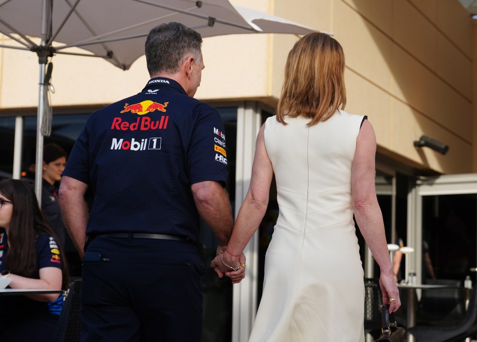 The couple walked hand-in-hand in front of the cameras