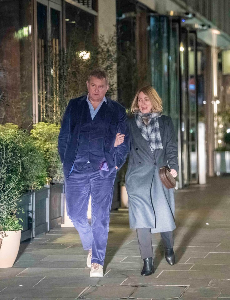 Hugh Bonneville and actress Claire Rankin have been spending time at his London flat