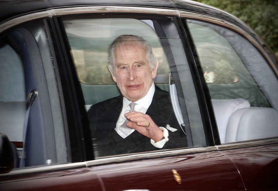 Charles was spotted leaving Clarence House in London today