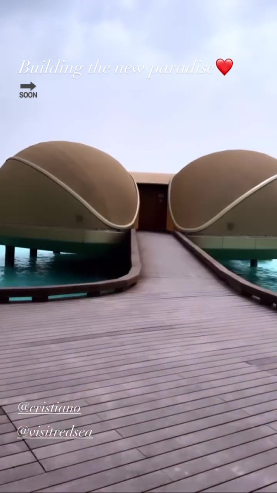 The extravagant hotel rooms are built over the ocean