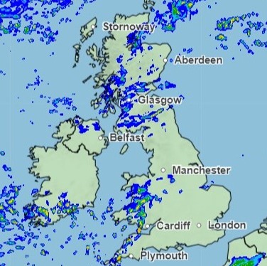 The forecast shows what Good Friday will look like at around 9am