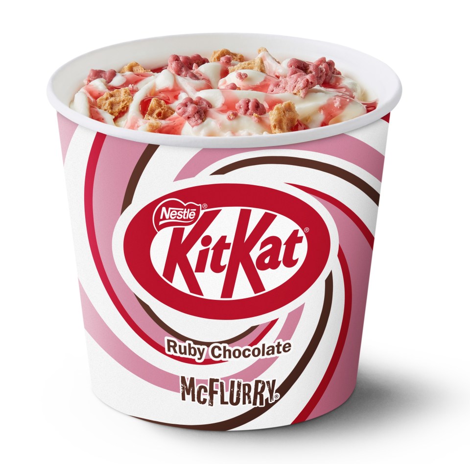 The KitKat Ruby Chocolate McFlurry is among the items set to disappear