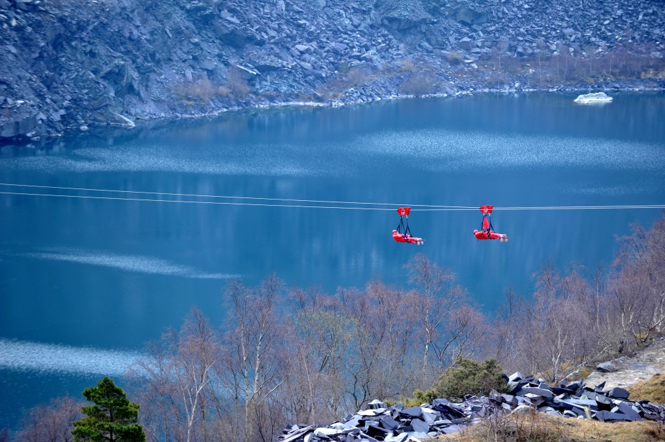 Zip World offers people the chance to fly at 100mph over Penrhyn Quarry in Wales