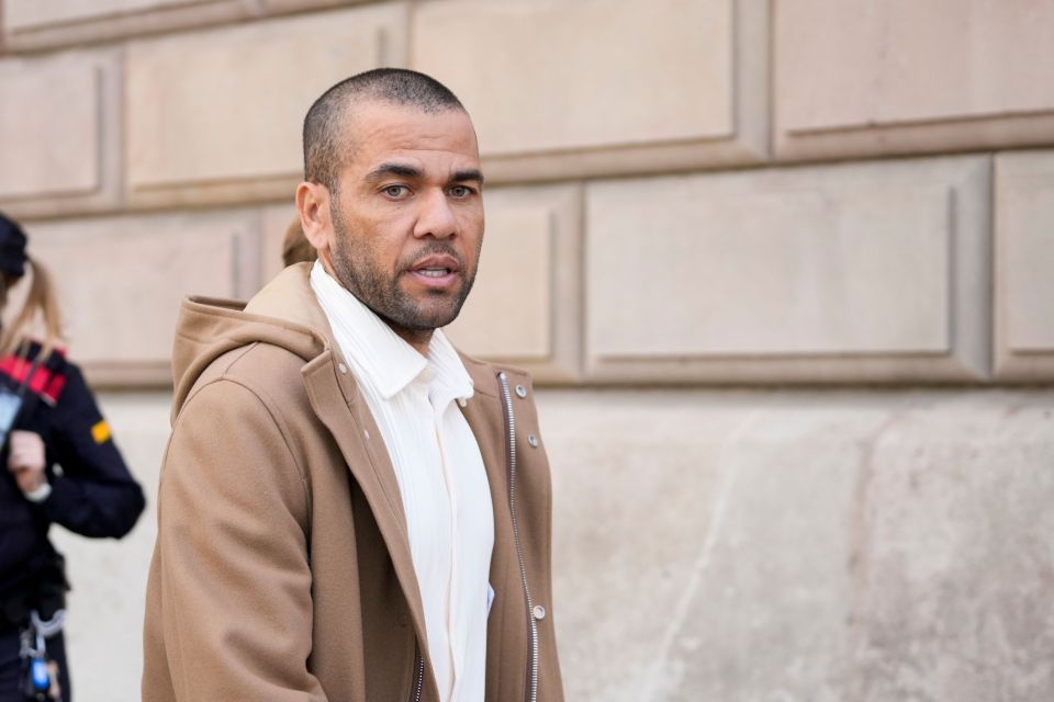 Alves returned to court for his agreed weekly visits