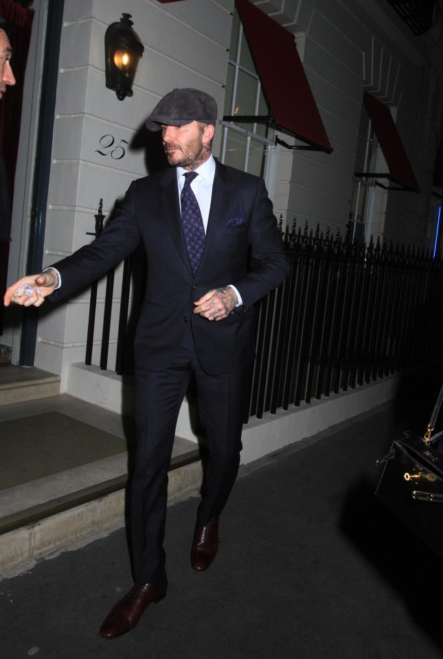 David Beckham stepped out in London looking like he was from Peaky Blinders