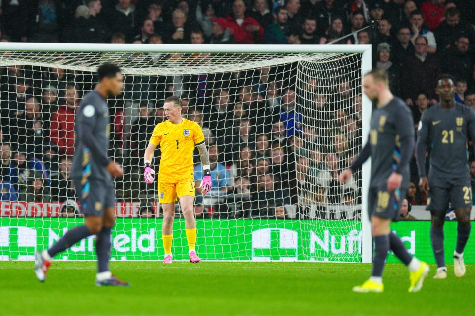 Pickford was left frustrated with his mistake