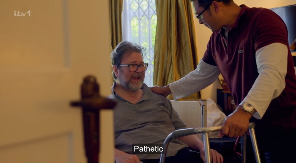 The heartbreaking moment Derek Draper labelled himself 'pathetic' aired on TV last night