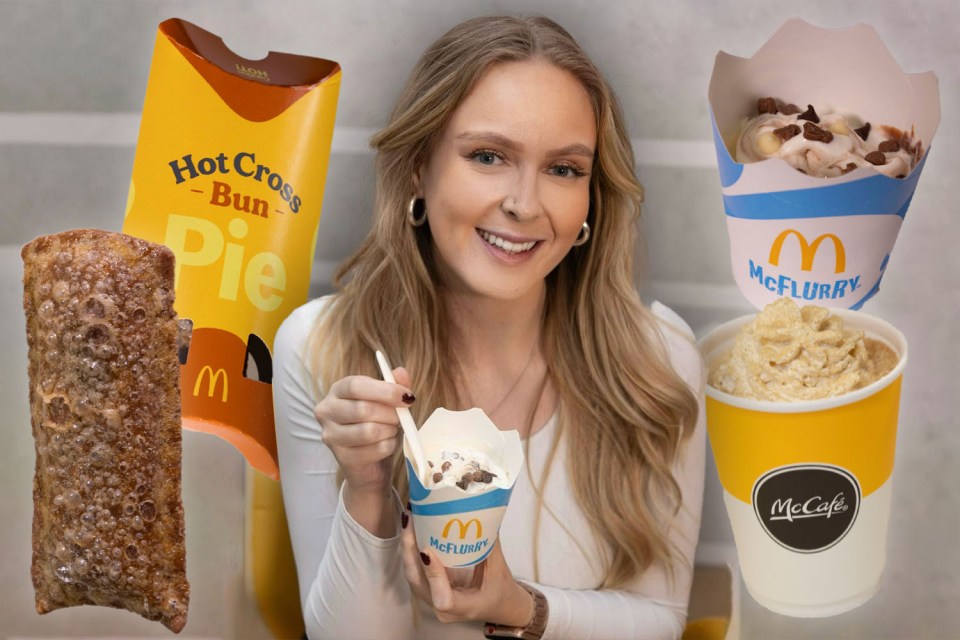 The fast-food giant's never-before-seen items include a new pie, McFlurry and latte