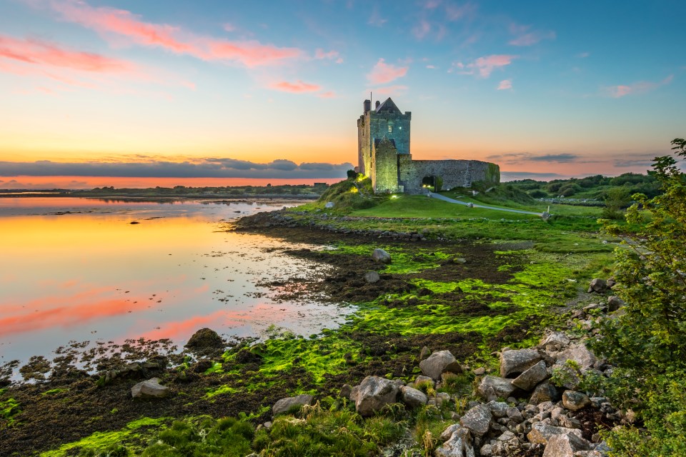 Dunguaire Castle on the shore of Galway Bay