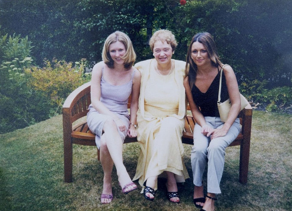 Joan, centre, with her two daughters Ali, left, and Claudia at Claudia's 30th birthday party