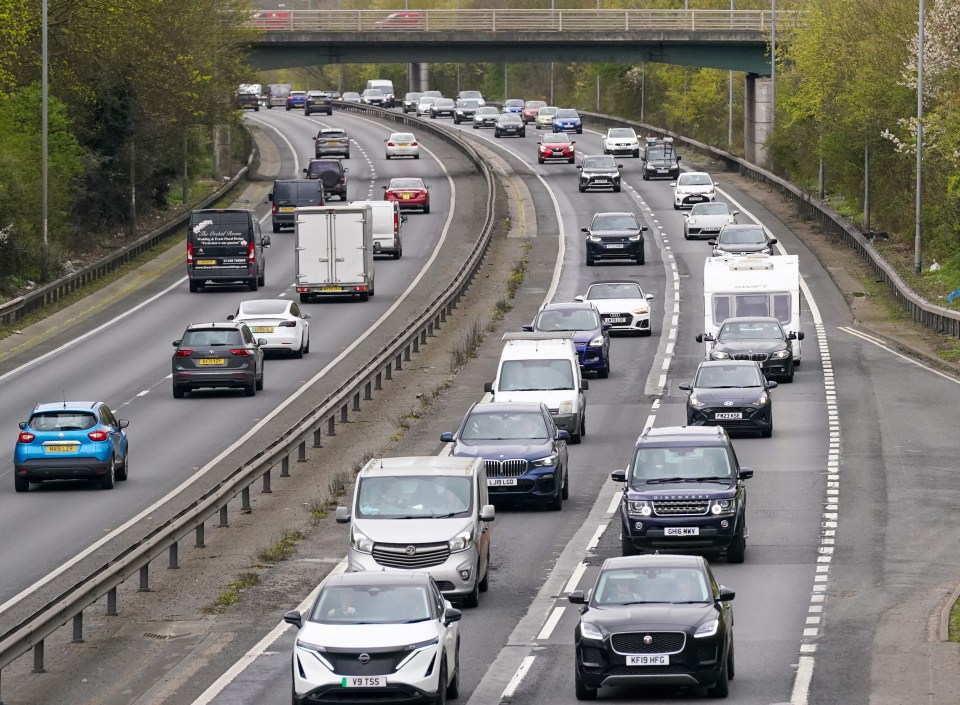 Easter bank holiday traffic on A12 near Witham