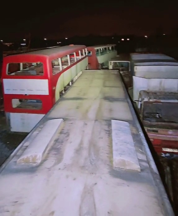 An urban explorer discovered a car and lorry graveyard packed with abandoned motors