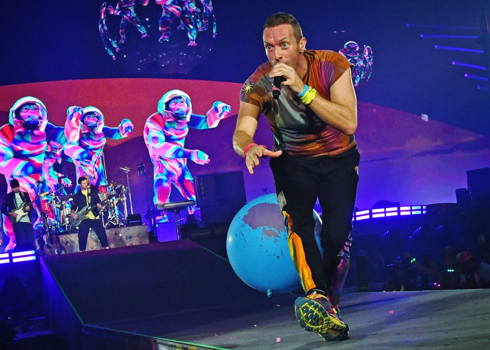 Chris Martin's Coldplay will also be taking to the stage