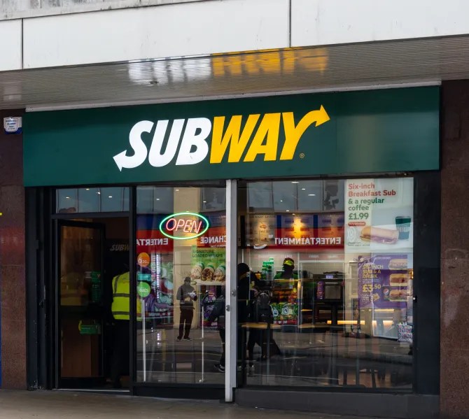 Subway has more than 2,000 branches across the UK