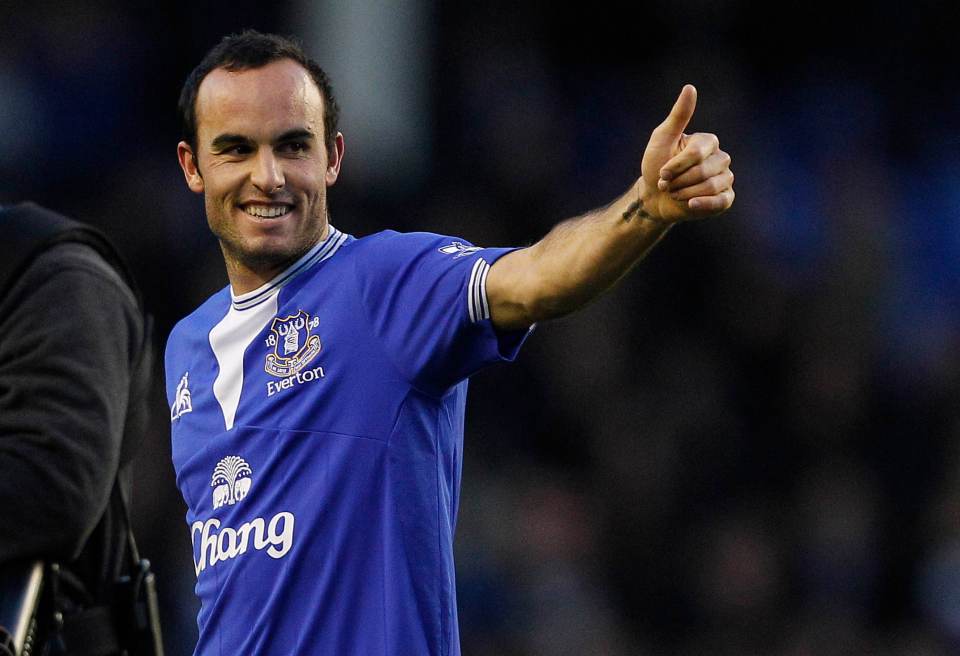 Landon Donovan scored twice in 17 Premier League appearances for Everton