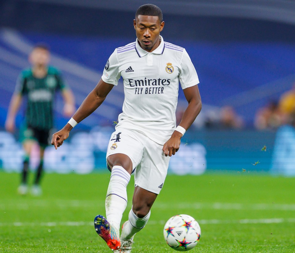 David Alaba is the top Real Madrid player on the list