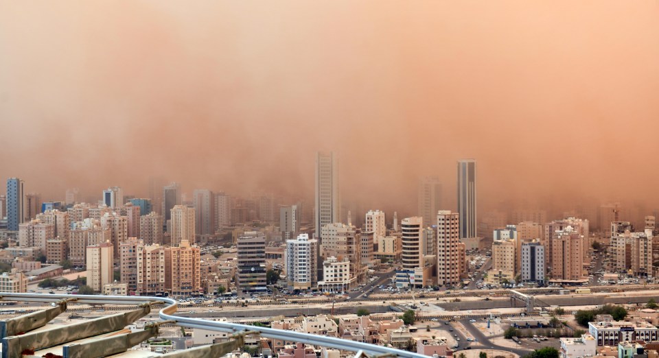 Thick dust storms also plague the sweltering city