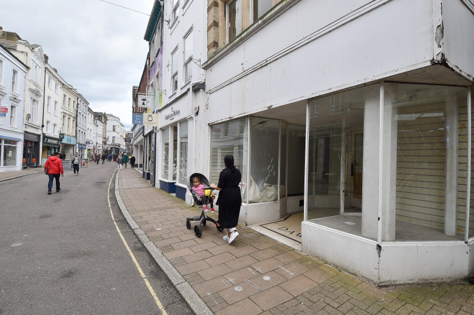 Many small businesses in the town have closed as the cost of living crisis bites