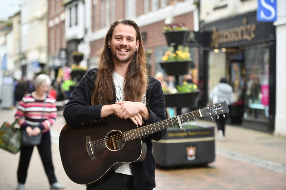 Harry Wallace, 30, is a full-time musician and says drunks have tried to nick his takings