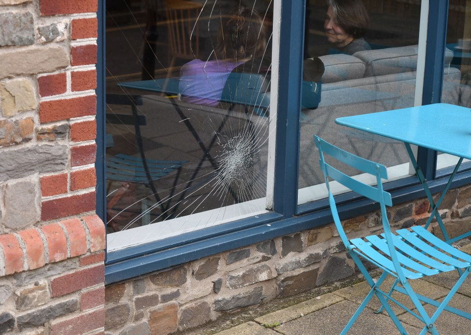 Locals reported young vandals smashing windows